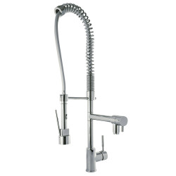 Mitigeurs evier essential mitigeur double a douche amovible pour cuisine industrielle
