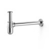 Siphon telescopique type bouteille avec bouchon de visite pour lavabo