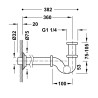 Siphon telescopique avec un trou pour lavabo
