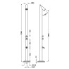 Especial essential colonne de douche pour jardin ou piscine en acier inoxydable 316