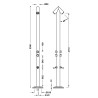 Especial essential colonne a double douche pour jardin ou piscine en acier inoxydable 316