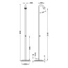 Especial essential colonne de douche 1 eau pour jardin ou piscine en acier inoxydable 316