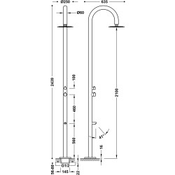 Public spaces douche pour exterieur en acier inoxydable 316