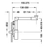 Siphon telescopique coude pour lavabo