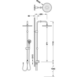 Ensemble de douche adaptable a tout type de robinet
