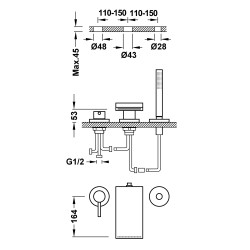 Max tres mitigeur pour rebord de baignoire