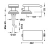 Bec fixe pour rebord de baignoire avec sortie deau en cascade