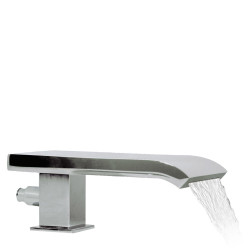 Bec fixe pour rebord de baignoire avec sortie deau en cascade