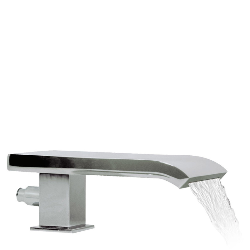 Bec fixe pour rebord de baignoire avec sortie deau en cascade