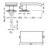 Bec fixe pour rebord de baignoire avec sortie deau en cascade