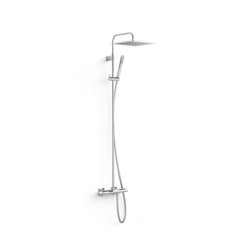 Over wall ensemble de robinet thermostatique mural a 3 voies pour baignoire et douche