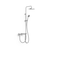 Over wall ensemble de robinet thermostatique mural a 2 voies pour douche
