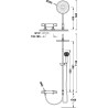 Over wall ensemble de robinet thermostatique mural a 2 voies pour douche