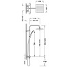 Over wall ensemble de robinet thermostatique mural a 2 voies pour douche