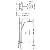 Over wall ensemble de robinet thermostatique mural a 2 voies pour douche
