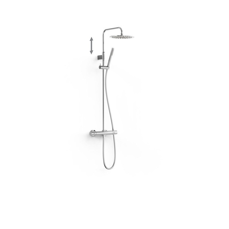 Over wall ensemble de robinet thermostatique mural a 2 voies pour douche