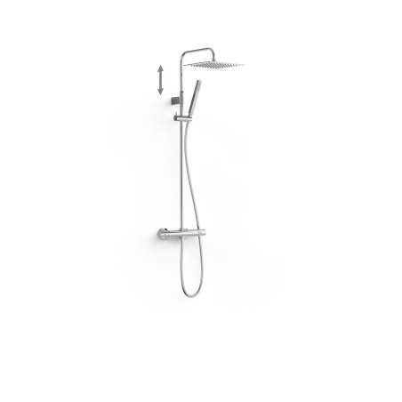 Over wall ensemble de robinet thermostatique mural a 2 voies pour douche