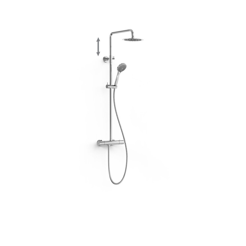 Over wall ensemble de robinet thermostatique mural a 2 voies pour douche