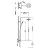 Over wall ensemble de robinet thermostatique mural a 2 voies pour douche