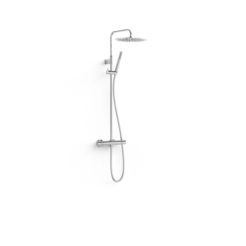 Over wall ensemble de robinet thermostatique mural a 2 voies pour douche