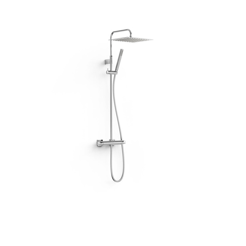 Over wall ensemble de robinet thermostatique mural a 2 voies pour douche