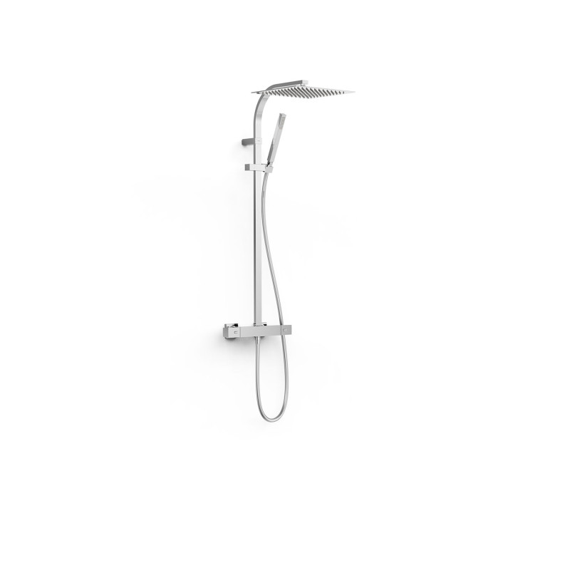 Over wall ensemble de robinet thermostatique mural a 2 voies pour douche