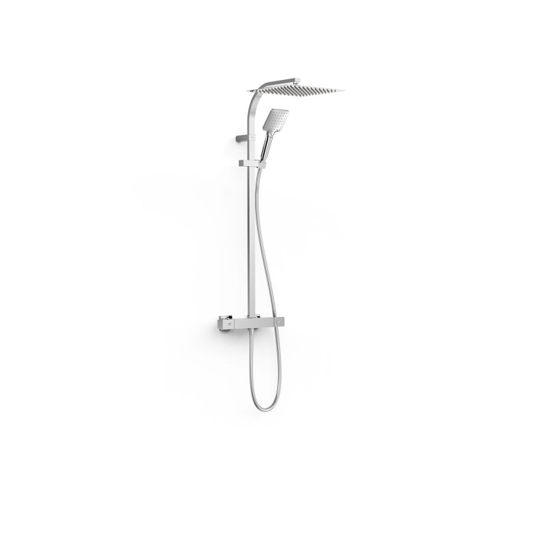 Over wall ensemble de robinet thermostatique mural a 2 voies pour douche