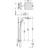 Over wall ensemble de robinet thermostatique mural a 2 voies pour douche