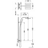 Over wall ensemble de robinet thermostatique mural a 2 voies pour douche