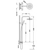 Over wall ensemble de robinet thermostatique mural a 2 voies pour douche