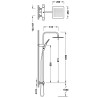 Over wall ensemble de robinet thermostatique mural a 2 voies pour douche