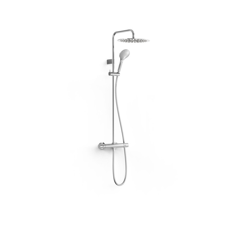 Over wall ensemble de robinet thermostatique mural a 2 voies pour douche