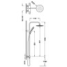 Over wall ensemble de robinet thermostatique mural a 2 voies pour douche