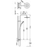 Over wall ensemble de robinet thermostatique mural a 2 voies pour douche