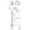 Over wall ensemble de robinet thermostatique mural a 2 voies pour douche