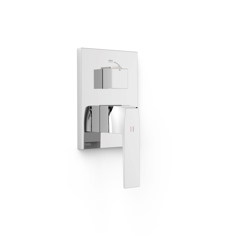 Slim tres piece apparente pour boîtier encastre rapid box 2 voies