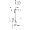 Flat tres kit mitigeur encastre a 2 voies pour douche