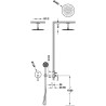 Flat tres kit mitigeur encastre a 2 voies pour douche