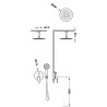 Flat kit mitigeur encastre a 2 voies rapid box pour douche