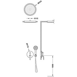Flat kit mitigeur encastre a 2 voies rapid box pour douche