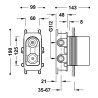 Rapid box boîtier encastre rapid box 2 voies avec mitigeur monocommande pour douche et baignoire
