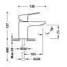 Base mitigeur pour lavabo