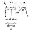 Base mitigeur medical mural pour douche
