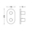 Therm box piece apparente pour boîtier encastre therm box 2 voies