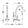 Base tres robinet a 1 eau de service ou pour lave mains avec manette laterale