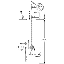 Base tres kit mitigeur encastre a 2 voies pour douche