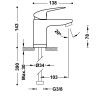 Base tres plus mitigeur pour lavabo avec tres duo