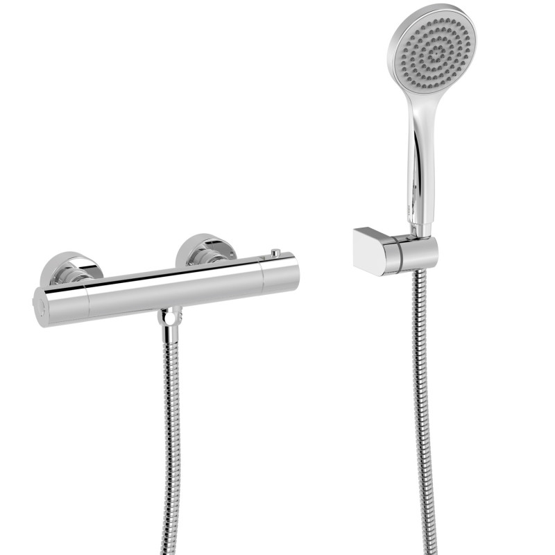 Base tres plus robinet thermostatique mural pour douche