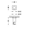 Support fixe avec arrivee deau pour douchette a main et flexible