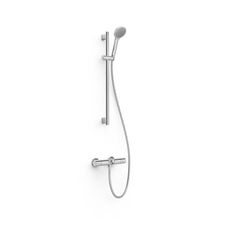 Base plus kit robinet thermostatique mural pour baignoire et douche